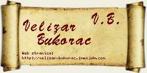 Velizar Bukorac vizit kartica